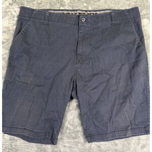 Iron Flex Mens Shorts Size 40 Navy Casual Flat Front